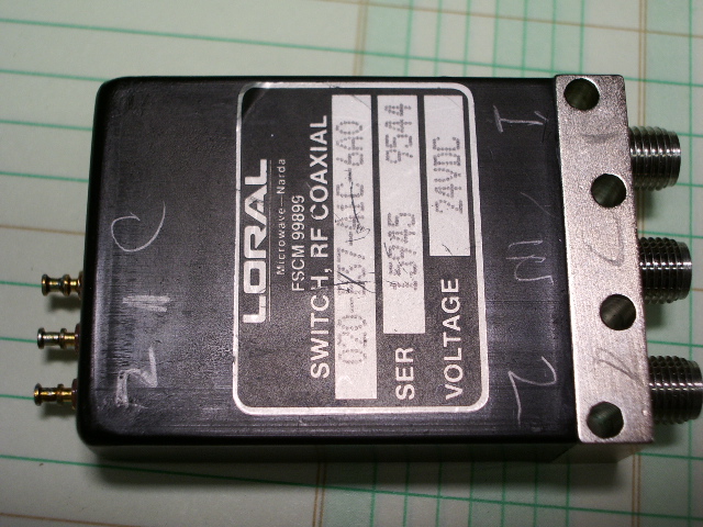 Dynatech FSCM 50667 D1-413E39 coaxial switch 28 V DC 