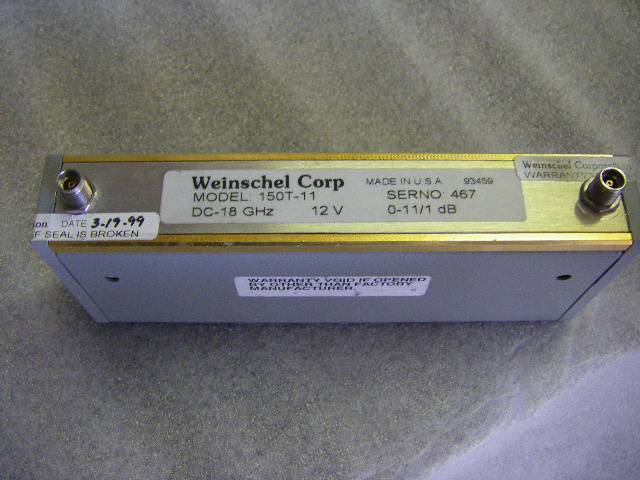 Weinschel 150T-62 DC 18 GHz RF Attenuator 